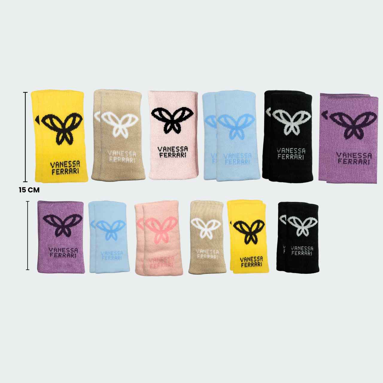 Polsino In Spugna Australia - Super Assorbente In Cotone E Nylon Con Spandex - 7x8 Cm - Accessorio Moda E Funzionale
