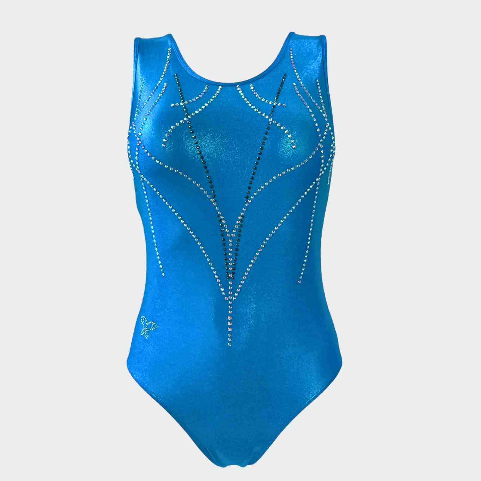 Body Smanicato IRIS Lurex Azzurro
