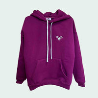 Felpa con cappuccio- Ricamo e coulisse abbinati