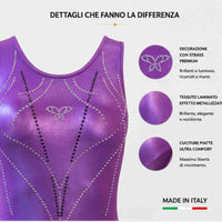Body Smanicato IRIS Lurex Lilla
