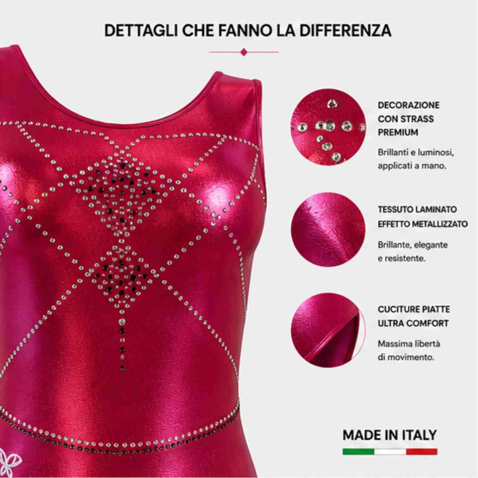 Body Smanicato DALIA Lurex Fucsia