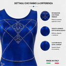 Body Smanicato DALIA Lurex Blu