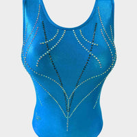 Body Smanicato IRIS Lurex Azzurro