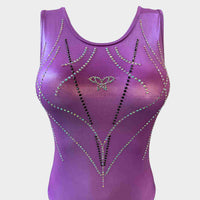 Body Smanicato IRIS Lurex Lilla