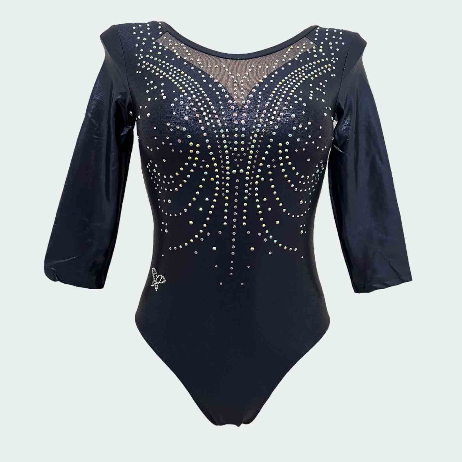 Body London manica 3/4- Lurex Blu notte