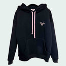 Felpa con cappuccio- Ricamo e coulisse abbinati