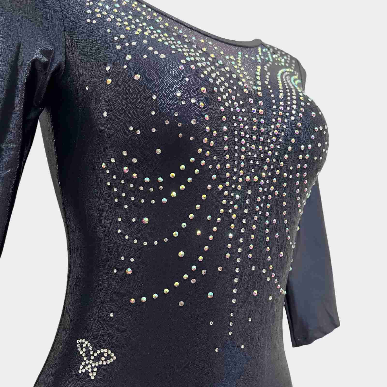 Body London manica 3/4- Lurex Blu notte