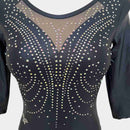 Body London manica 3/4- Lurex Blu notte